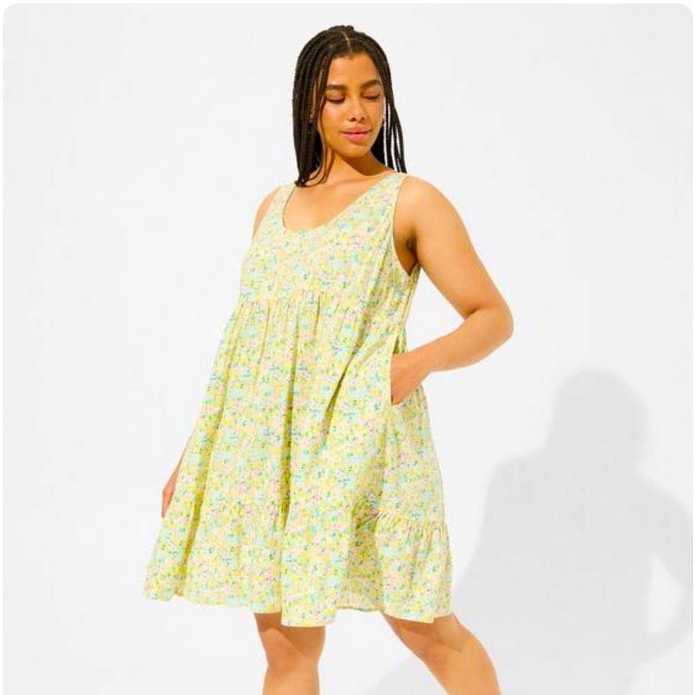 Torrid mini challis tiered tank dress